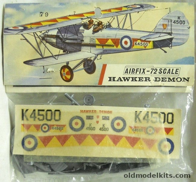 Airfix 1/72 Hawker Demon - Bagged, 132 plastic model kit